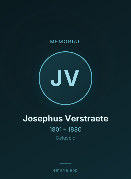 Memorial portrait of Josephus Verstraete
