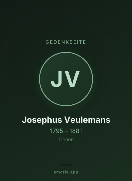 Gedenkportrait von Josephus Veulemans