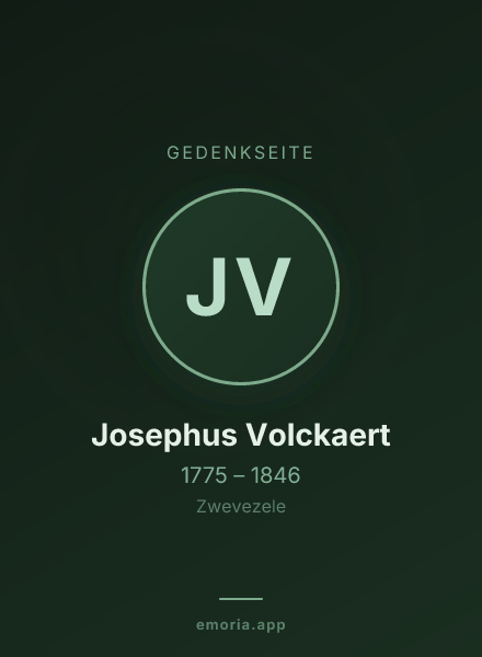 Gedenkportrait von Josephus Volckaert