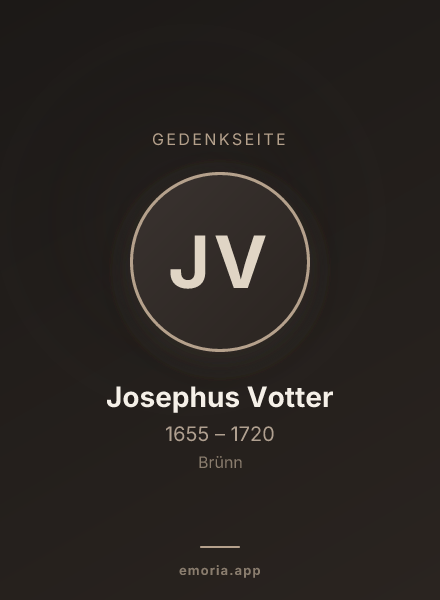 Gedenkportrait von Josephus Votter