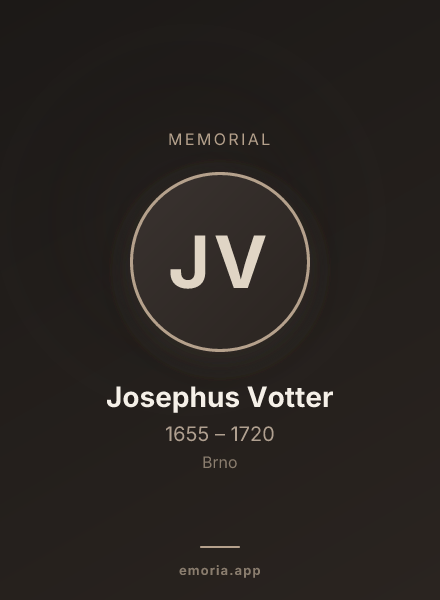 Memorial portrait of Josephus Votter