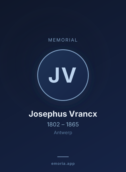 Memorial portrait of Josephus Vrancx