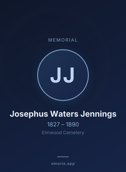 Memorial portrait of Josephus Waters Jennings