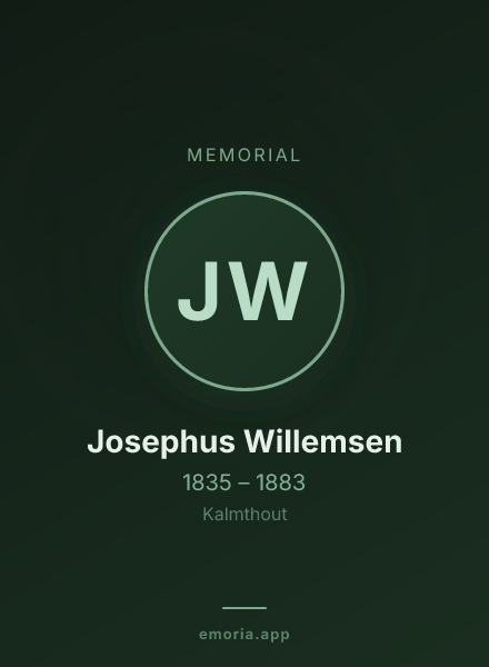Memorial portrait of Josephus Willemsen