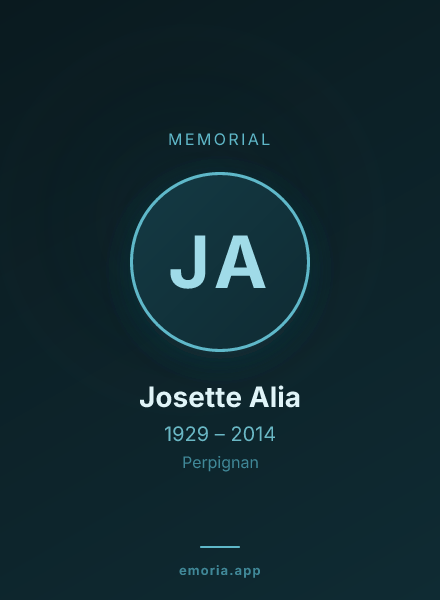Memorial portrait of Josette Alia