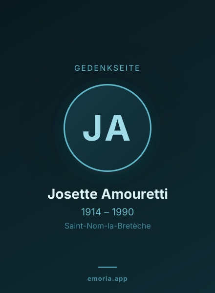 Gedenkportrait von Josette Amouretti