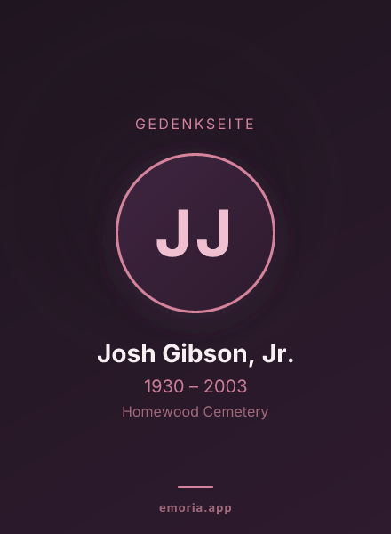 Gedenkportrait von Josh Gibson, Jr.