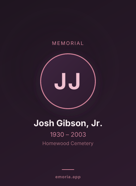 Memorial portrait of Josh Gibson, Jr.