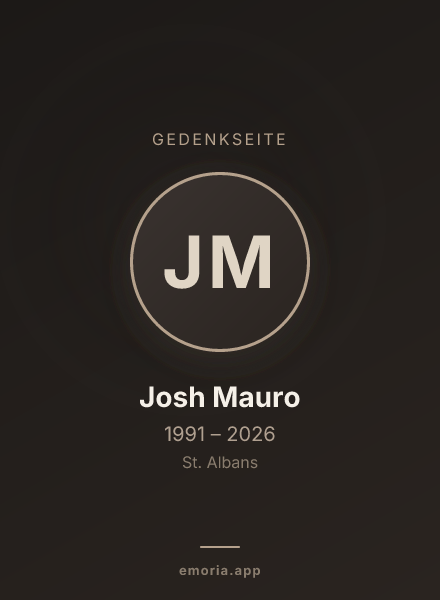 Gedenkportrait von Josh Mauro