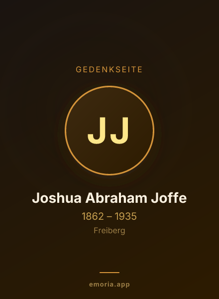 Gedenkportrait von Joshua Abraham Joffe