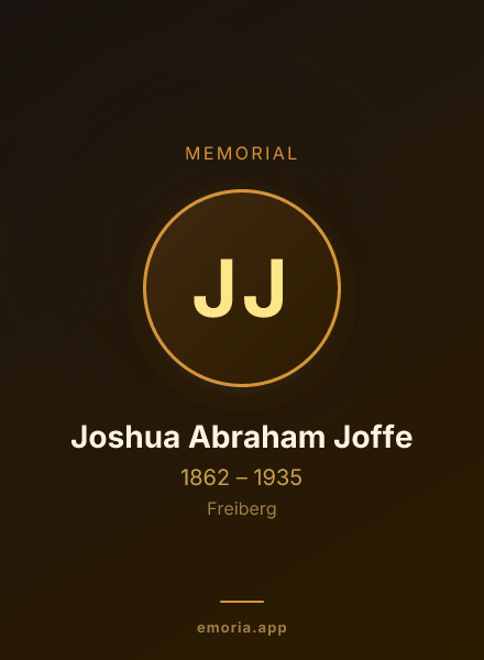 Memorial portrait of Joshua Abraham Joffe