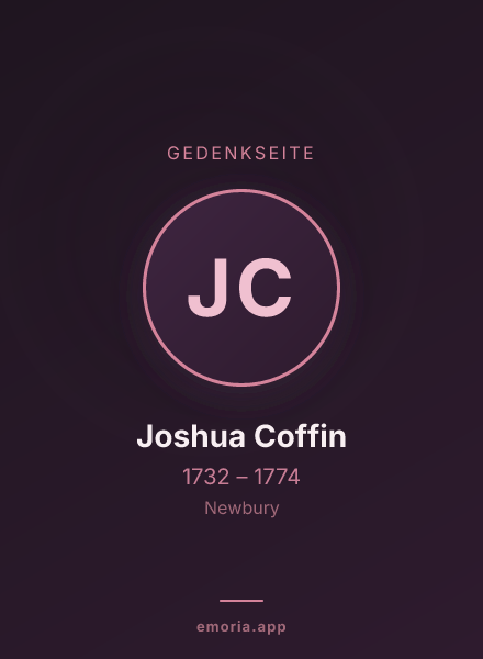 Gedenkportrait von Joshua Coffin