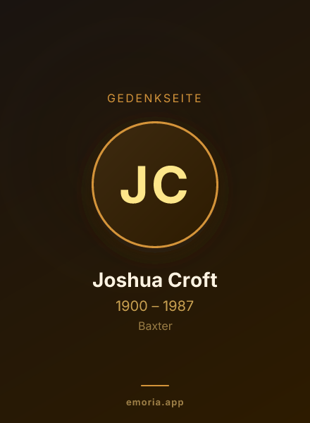 Gedenkportrait von Joshua Croft