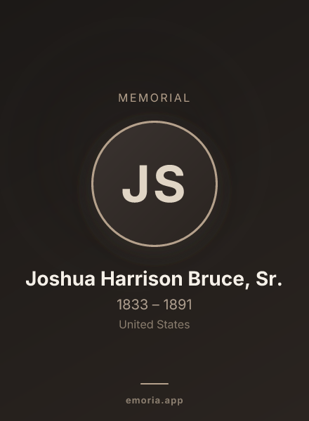 Memorial portrait of Joshua Harrison Bruce, Sr.