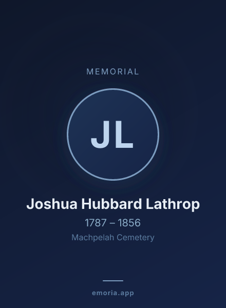 Memorial portrait of Joshua Hubbard Lathrop