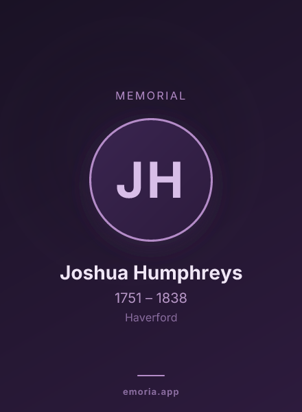 Memorial portrait of Joshua Humphreys