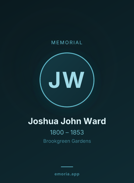 Memorial portrait of Joshua John Ward
