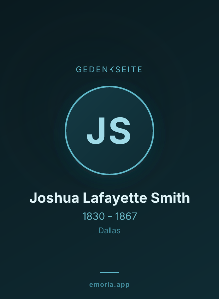 Gedenkportrait von Joshua Lafayette Smith