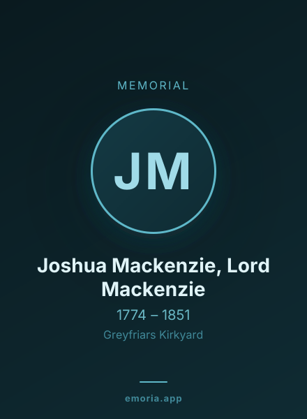 Memorial portrait of Joshua Mackenzie, Lord Mackenzie