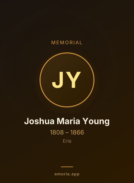 Memorial portrait of Joshua Maria Young