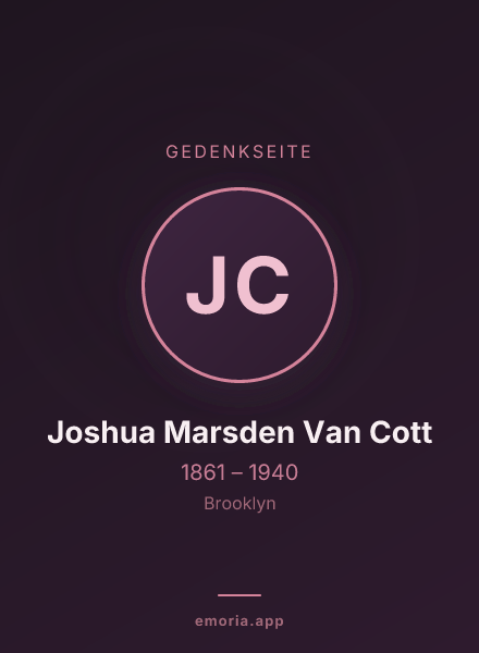 Gedenkportrait von Joshua Marsden Van Cott