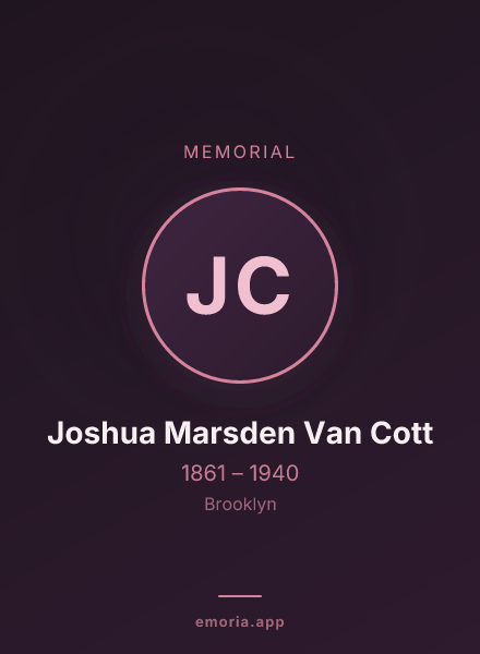 Memorial portrait of Joshua Marsden Van Cott
