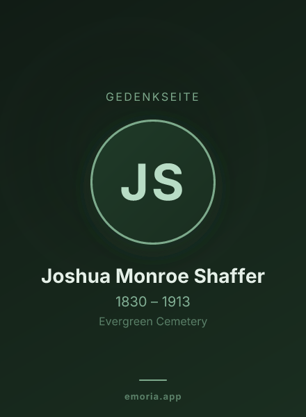Gedenkportrait von Joshua Monroe Shaffer