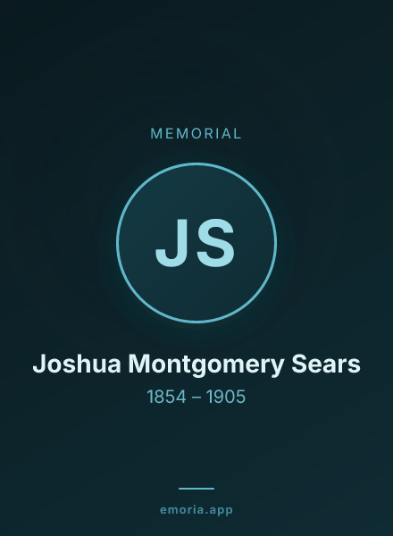 Memorial portrait of Joshua Montgomery Sears