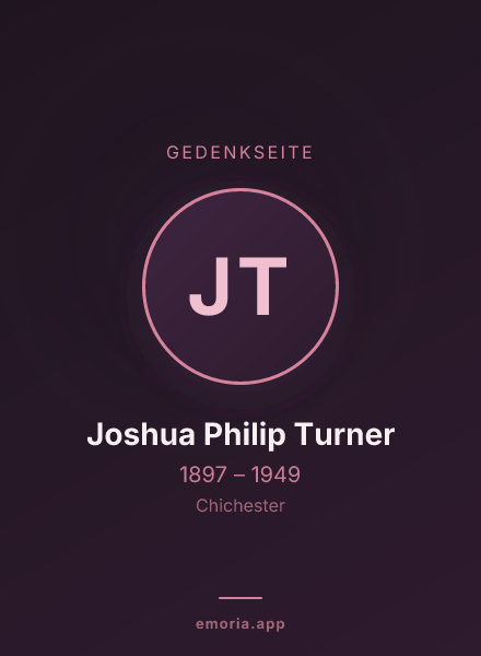 Gedenkportrait von Joshua Philip Turner