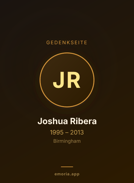 Gedenkportrait von Joshua Ribera