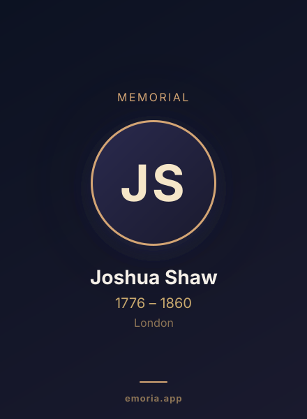 Memorial portrait of Joshua Shaw