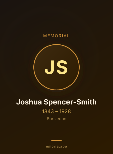Memorial portrait of Joshua Spencer-Smith