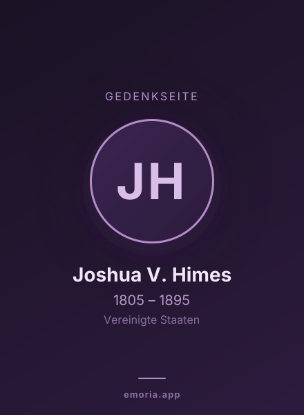 Gedenkportrait von Joshua V. Himes