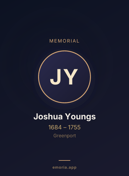 Memorial portrait of Joshua Youngs