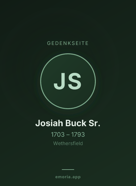 Gedenkportrait von Josiah Buck Sr.