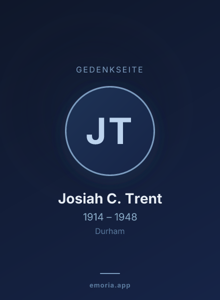 Gedenkportrait von Josiah C. Trent