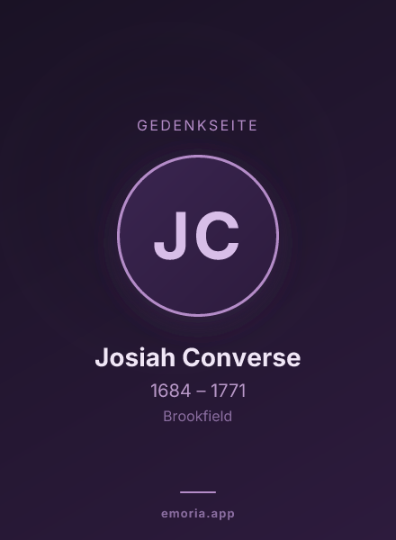 Gedenkportrait von Josiah Converse