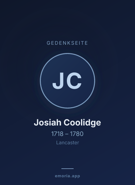 Gedenkportrait von Josiah Coolidge