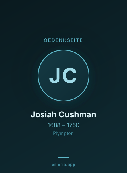 Gedenkportrait von Josiah Cushman