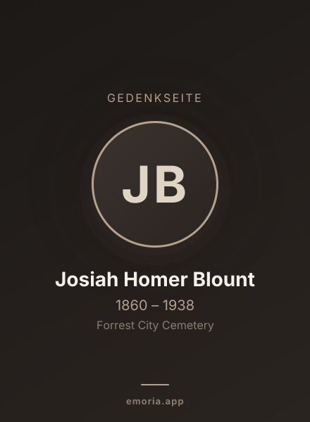 Gedenkportrait von Josiah Homer Blount