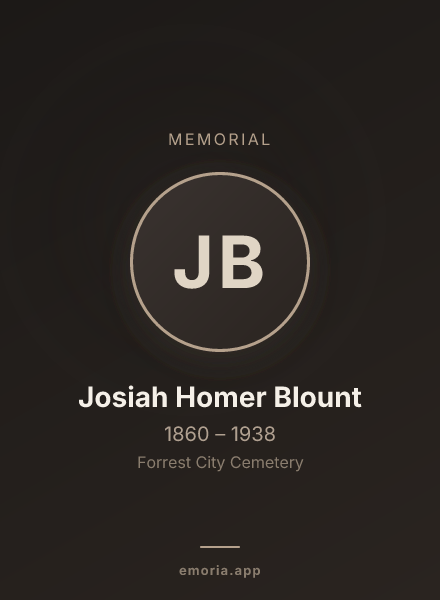 Memorial portrait of Josiah Homer Blount