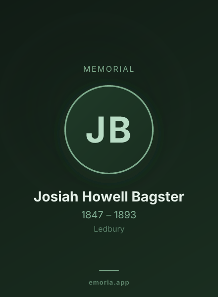 Memorial portrait of Josiah Howell Bagster