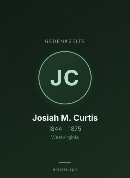 Gedenkportrait von Josiah M. Curtis