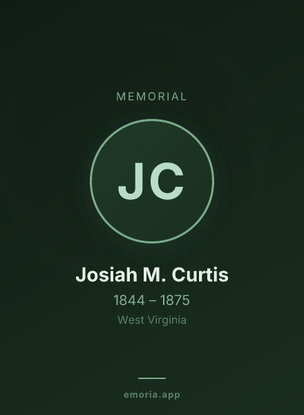 Memorial portrait of Josiah M. Curtis