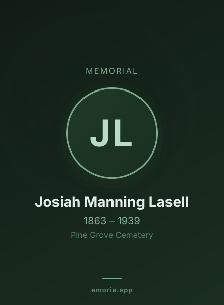 Memorial portrait of Josiah Manning Lasell