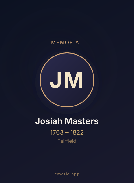 Memorial portrait of Josiah Masters