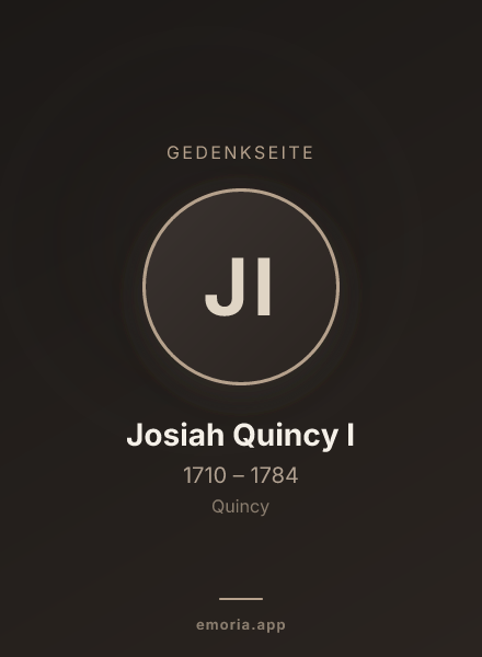 Gedenkportrait von Josiah Quincy I