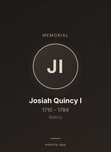 Memorial portrait of Josiah Quincy I