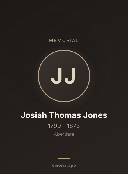 Memorial portrait of Josiah Thomas Jones