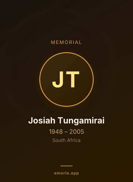 Memorial portrait of Josiah Tungamirai